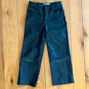 Girls vegan leather pants straight leg Zara 8